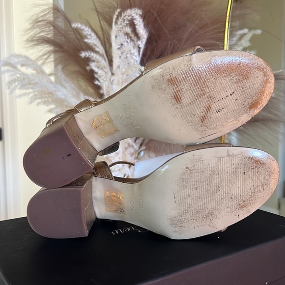 J. Crew - Wide Strap Block heel sandal - metallic gold - size 8.5 - Picture 6 of 6